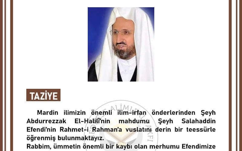 Şeyh Selahattin efendi hakka yürüdü 